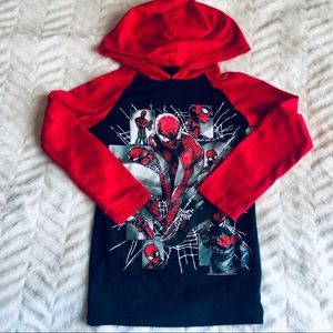 Size 4 Spider Man Hooded T-Shirt